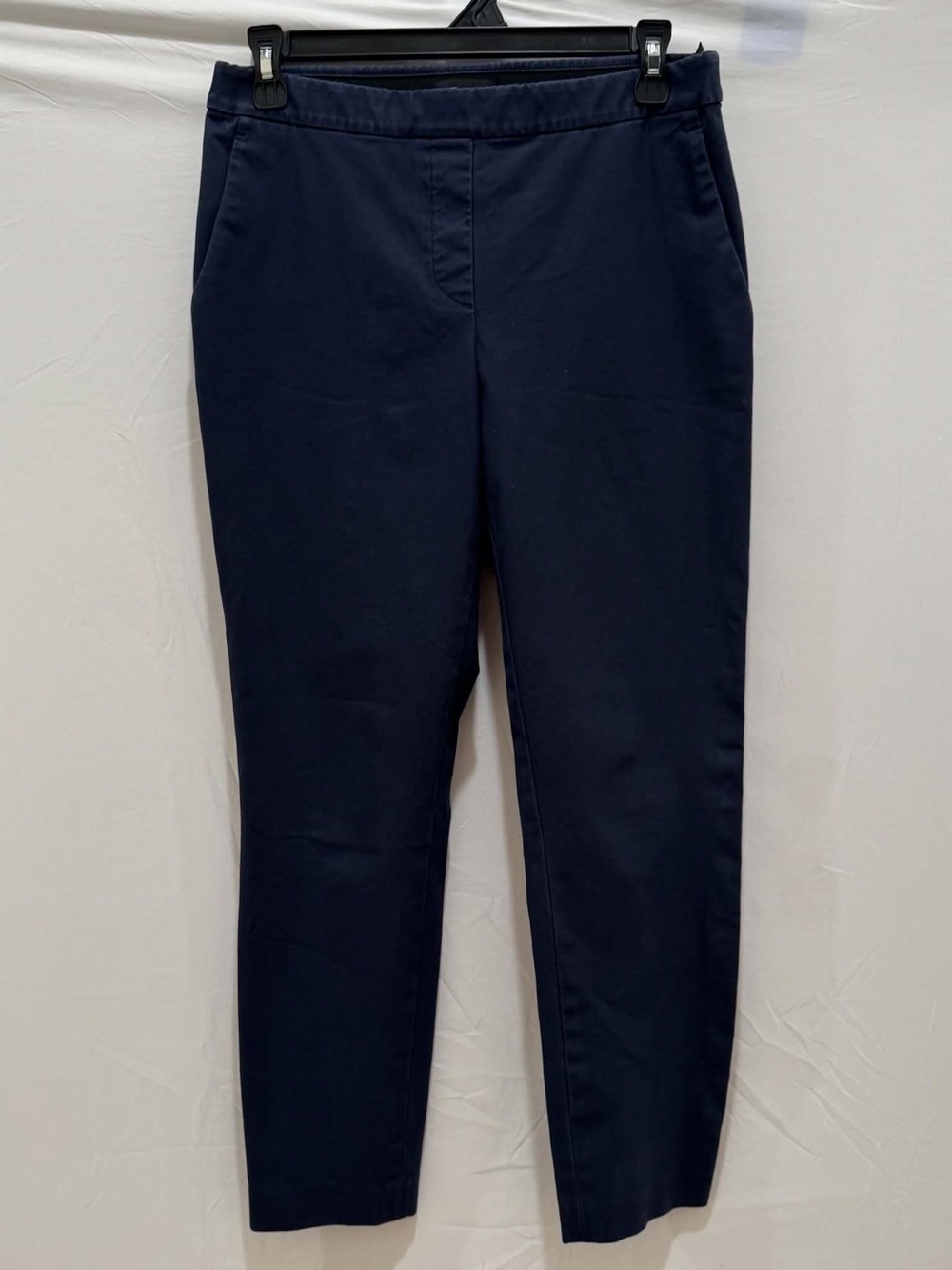 Theory Navy Pull-On Cropped Ankle Pants Women Size 4